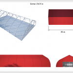 Тентовый ангар 20х35